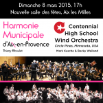 Affiche concert HMAP 8 mars Centennial Wind Orechestra