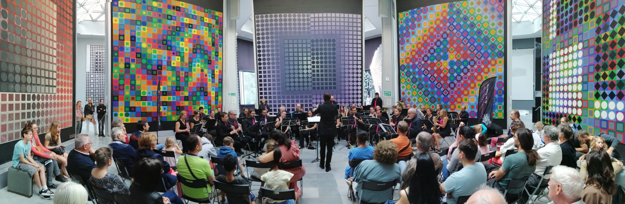 Concert de l'Harmonie Municipale d'Aix-en-Provence à la Fondation Vasarely en septembre 2022.